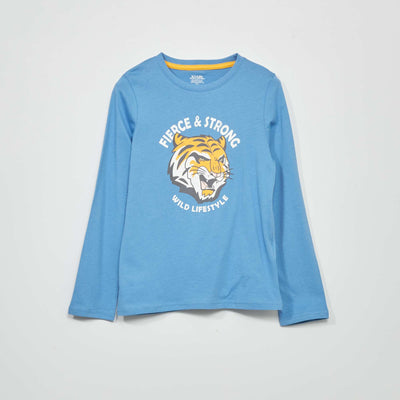 T-shirt imprim BLEU