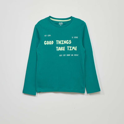 T-shirt imprim Vert