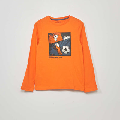 T-shirt imprim Orange