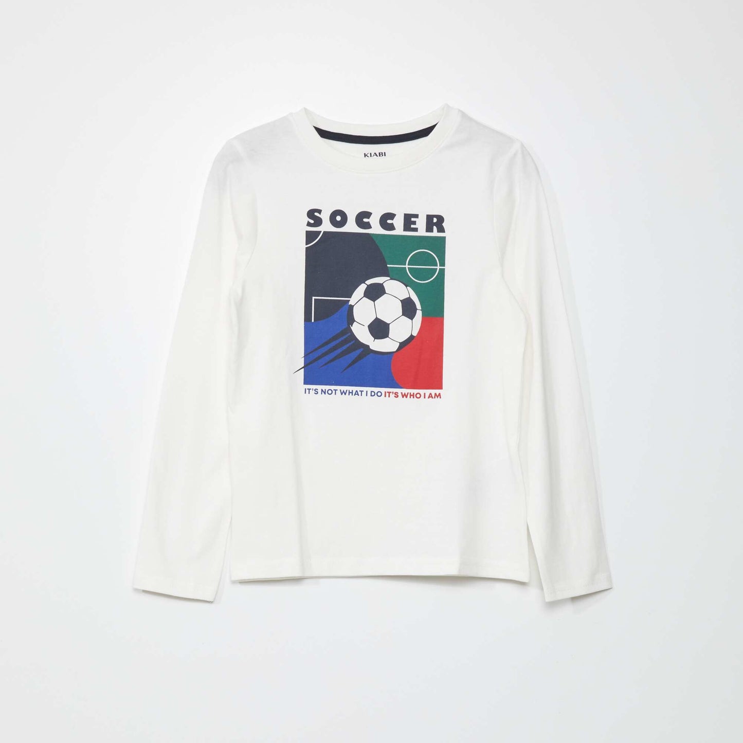 T-shirt imprim manches longues Blanc