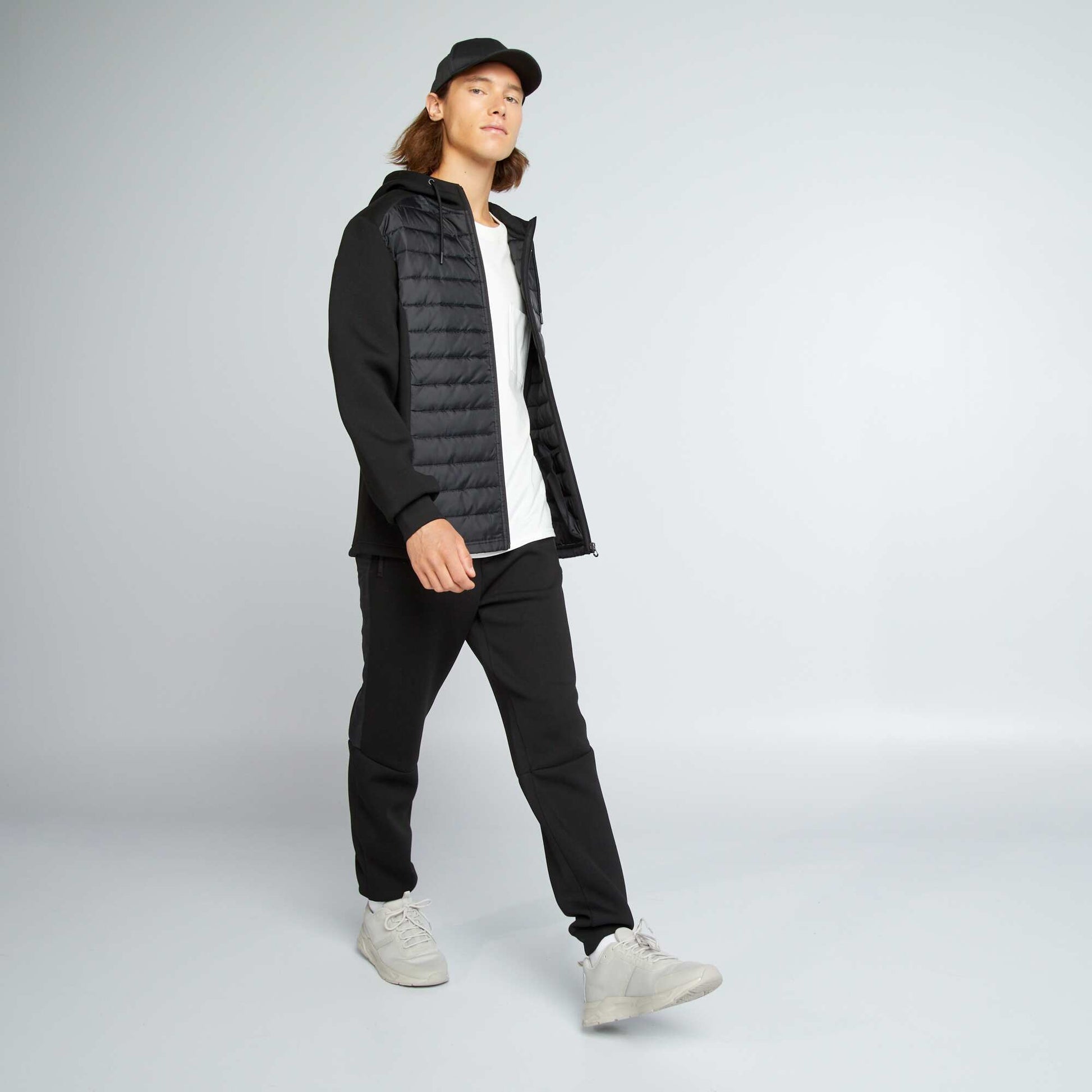 Sweat en n opr ne et matelass Noir