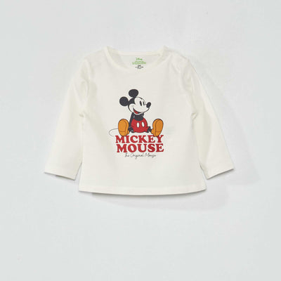Tee-shirt 'Disney' manches longues Blanc 'Mickey'