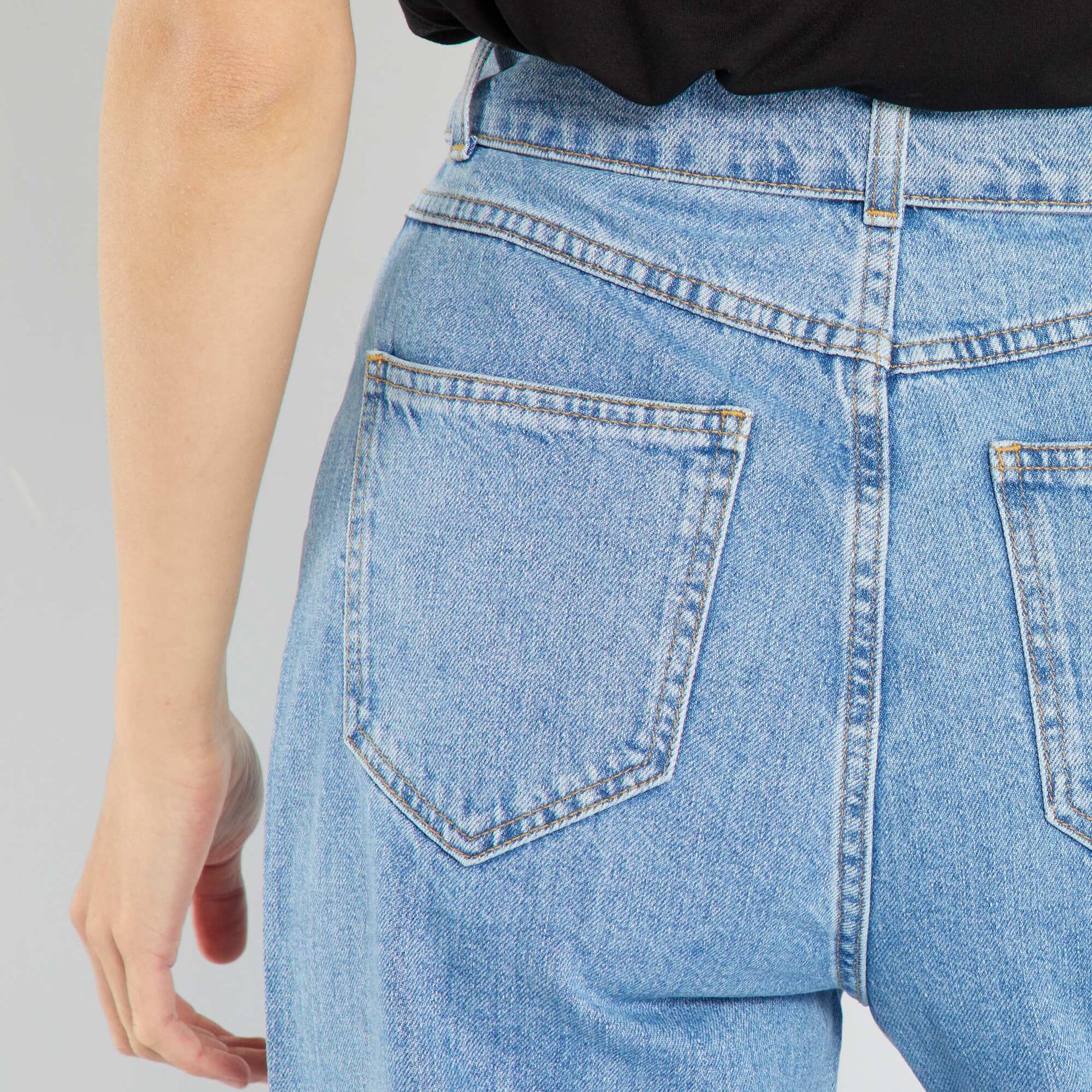 Jean wide leg taille haute ceintur Double stone