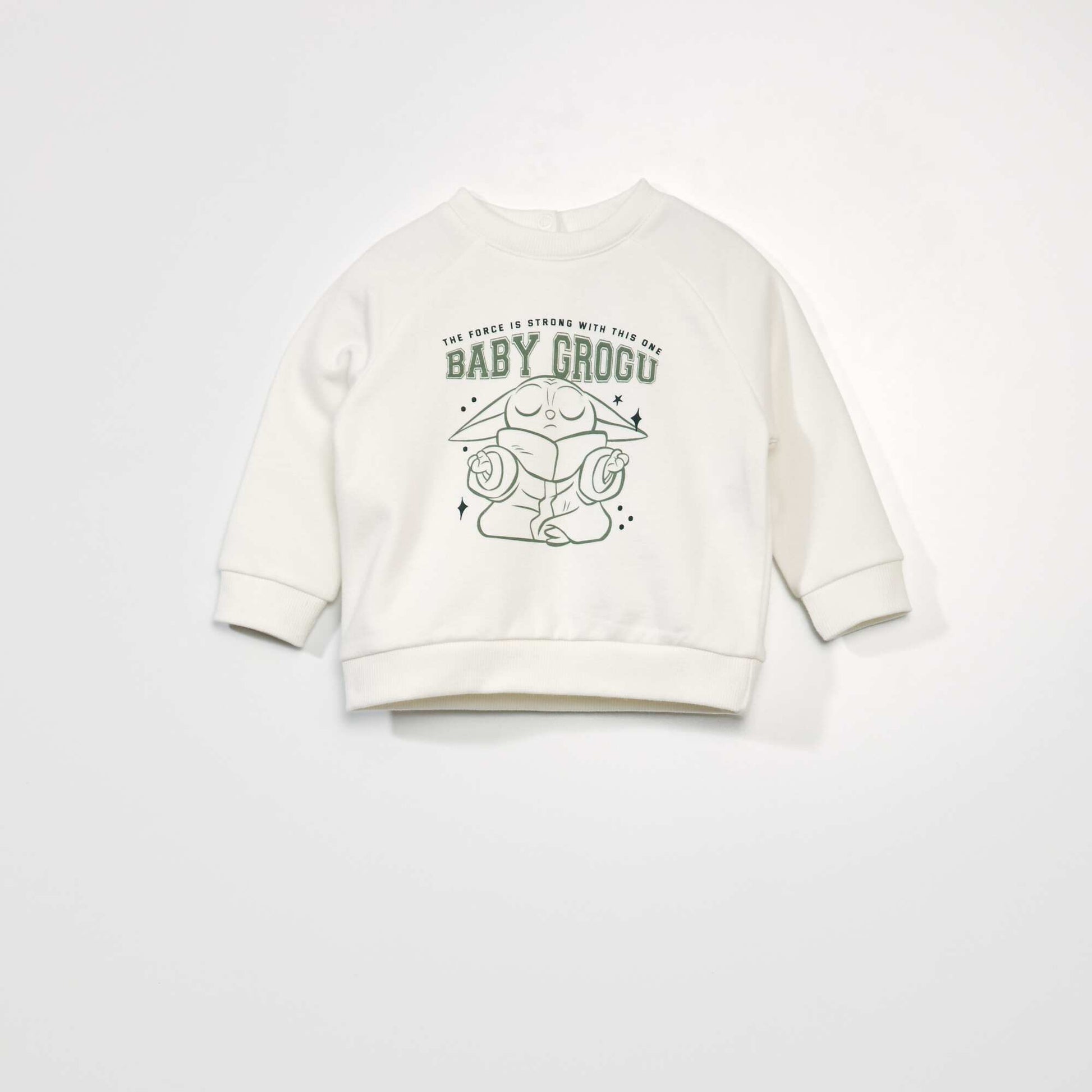 Sweat en molleton 'Grogu' 'Star Wars' Blanc
