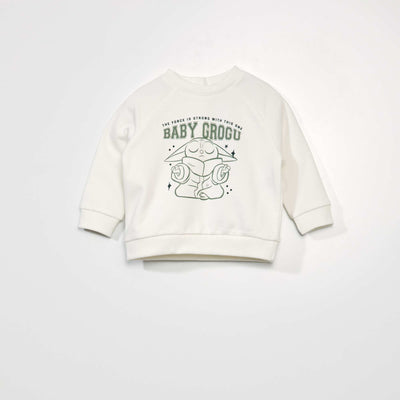 Sweat en molleton 'Grogu' 'Star Wars' Blanc