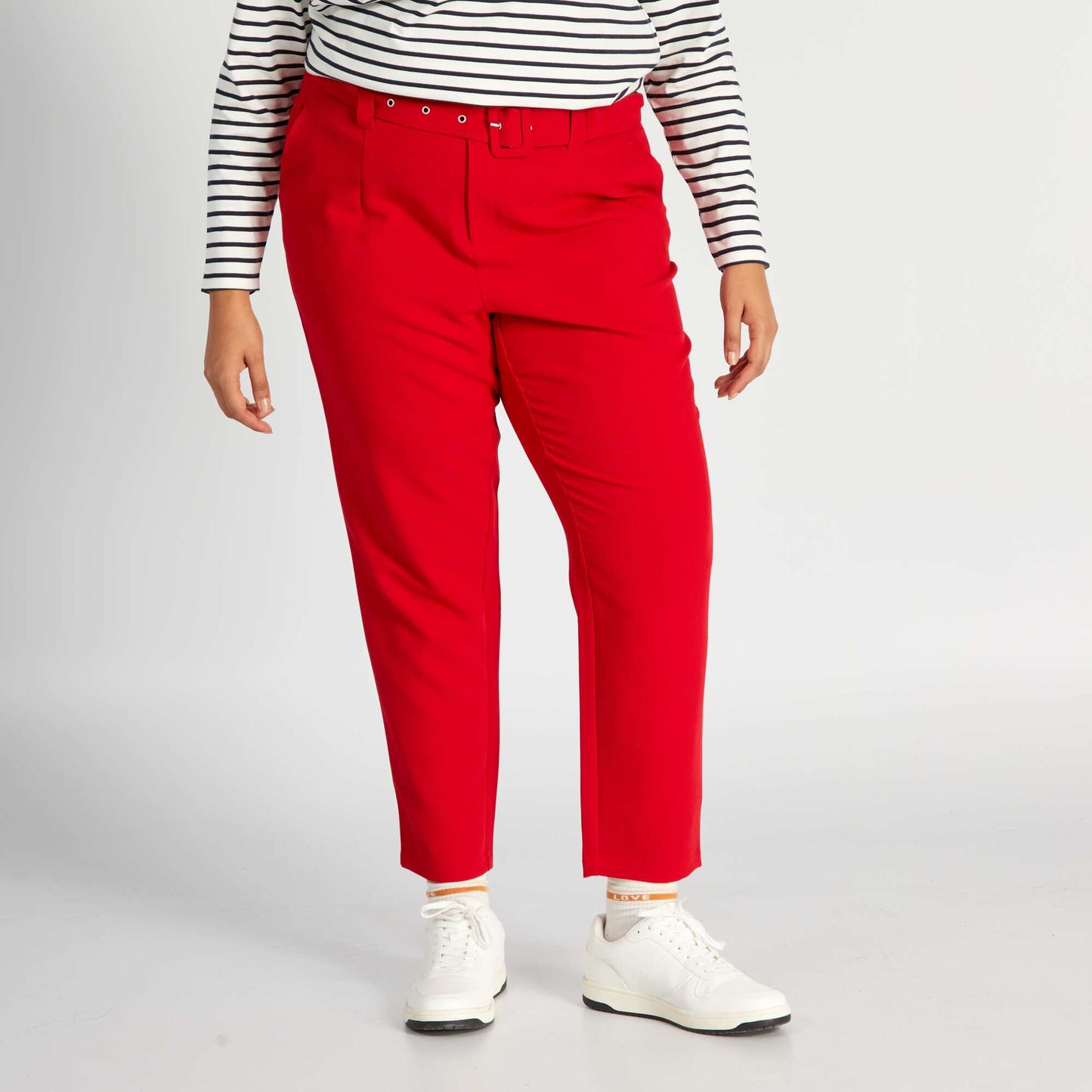 Pantalon carotte Rouge