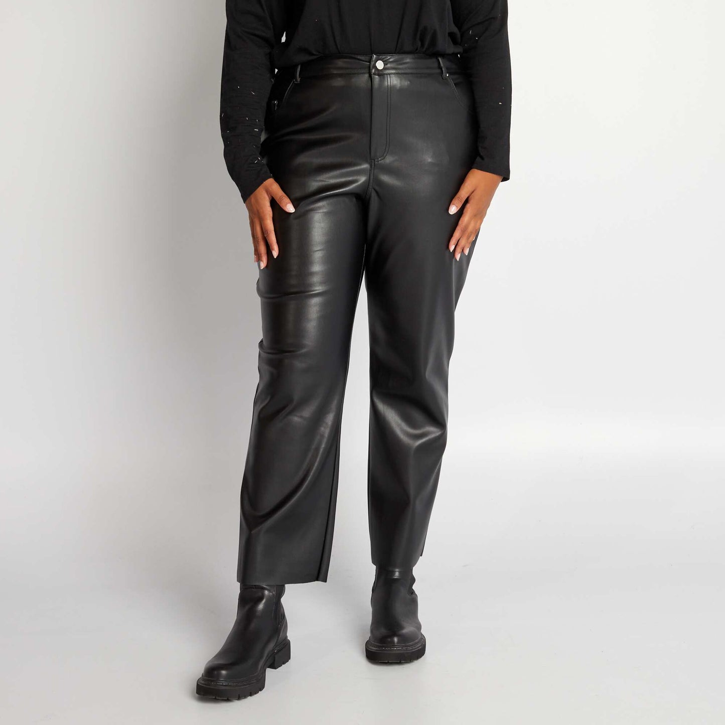 Pantalon droit - 5 poches noir