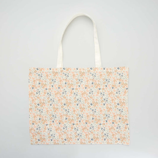 Tote bag imprim  Beige