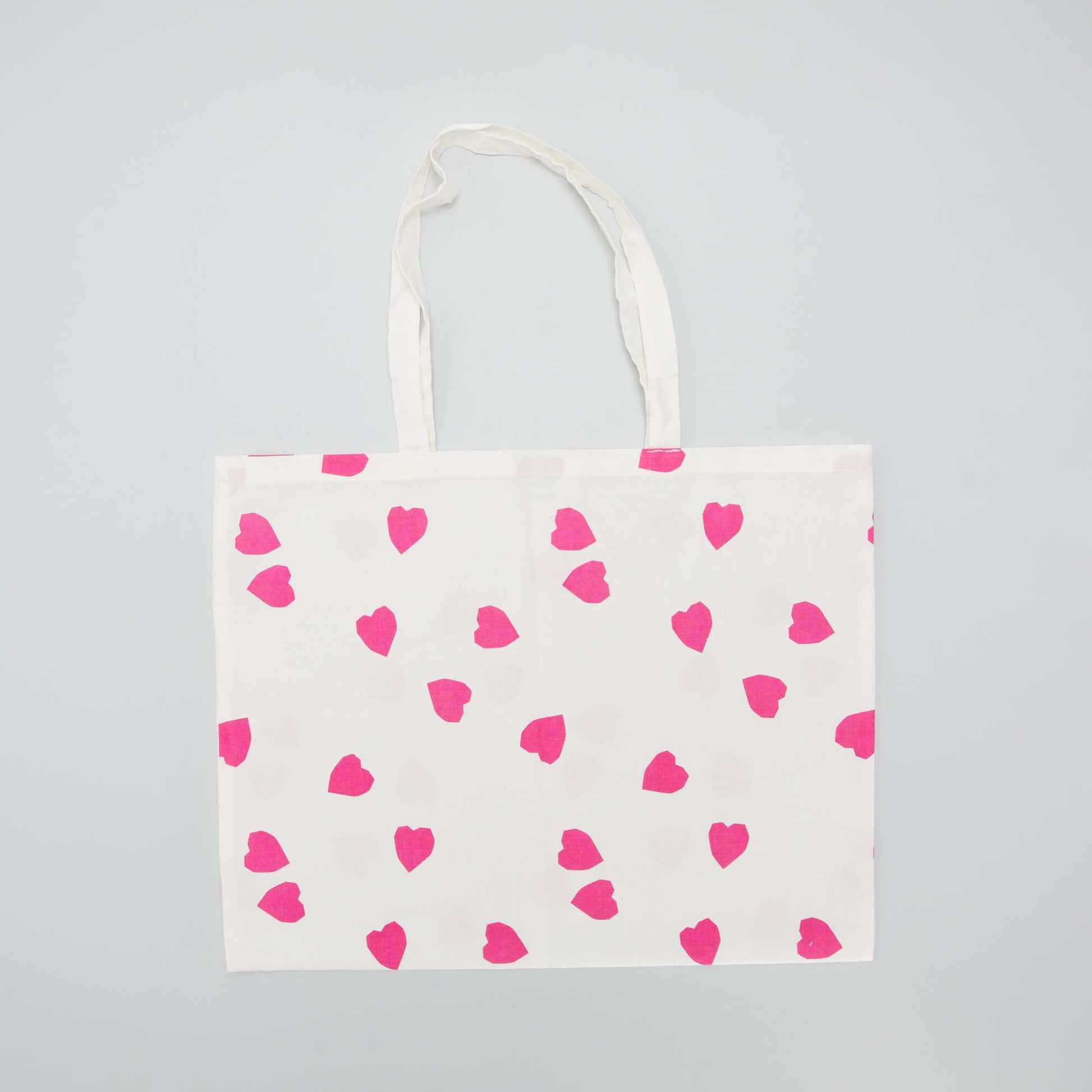 Tote bag imprim Blanc/rose