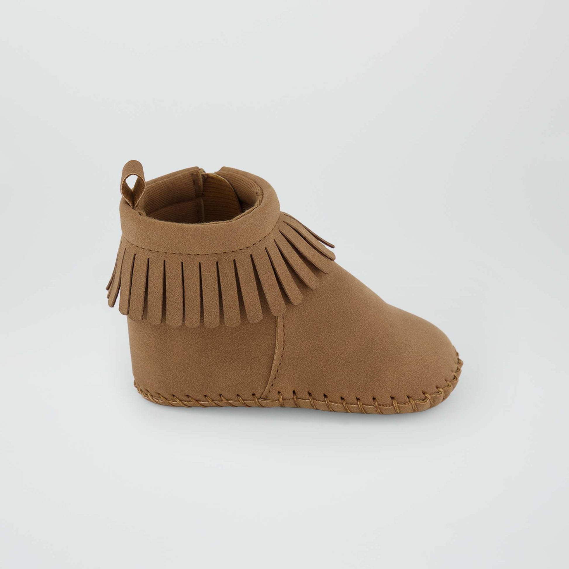 Bottines en suedine Marron