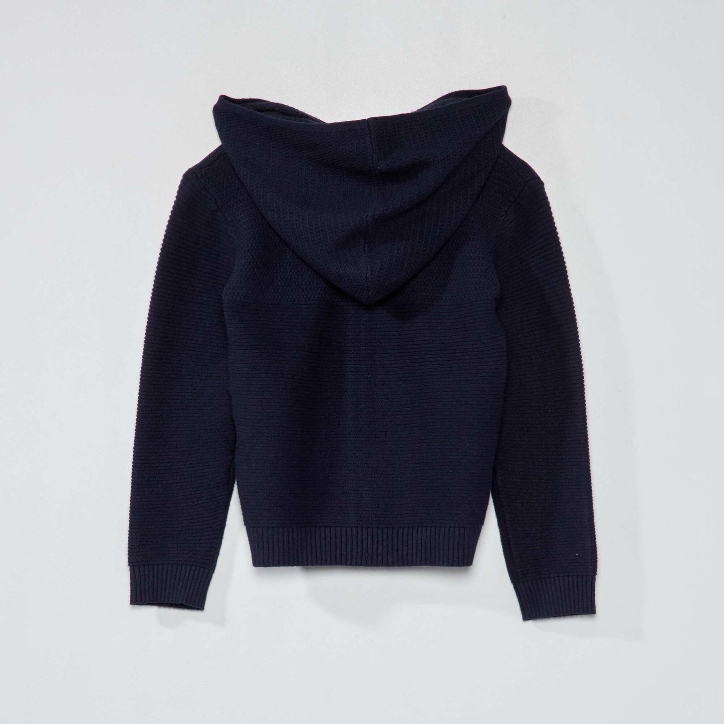 Gilet capuche en maille Bleu