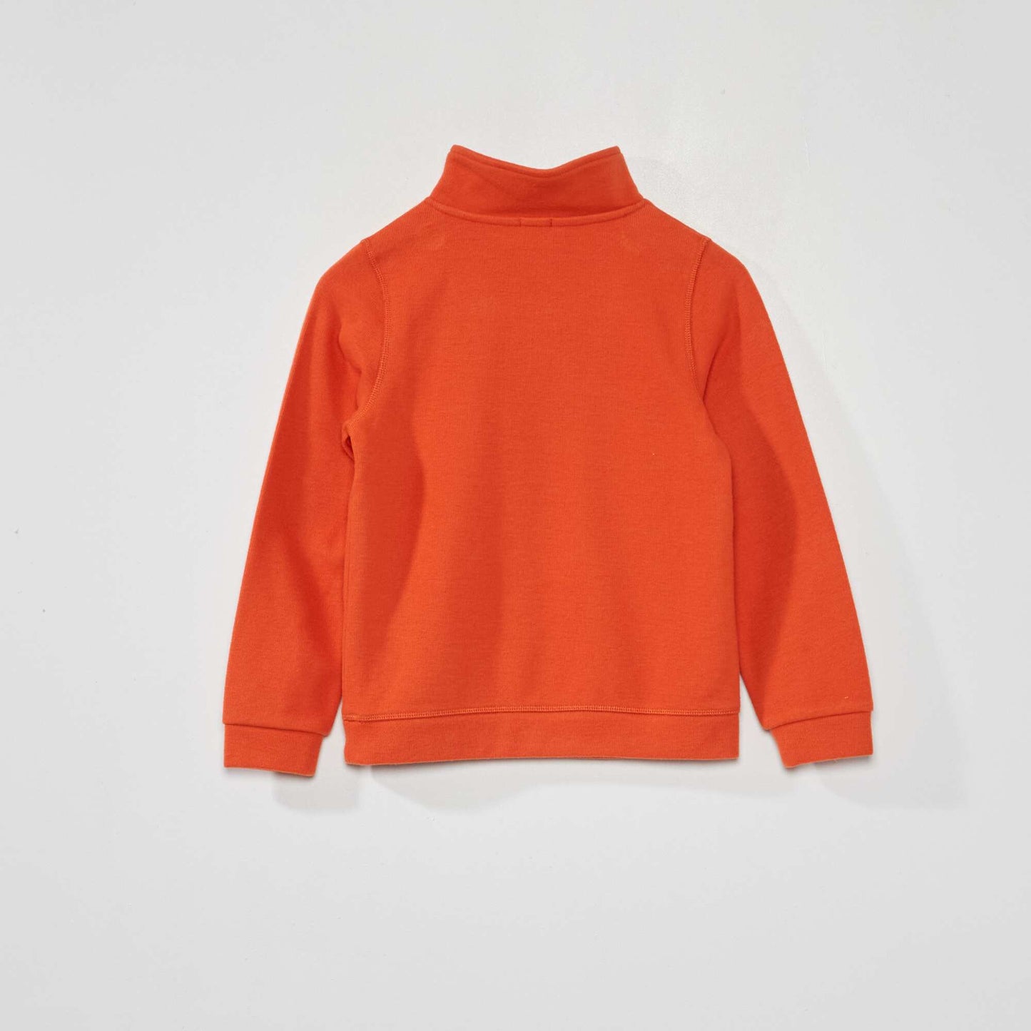 Sweat col camionneur orange