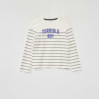 T-shirt en maille jersey 'Terrible boy' Blanc