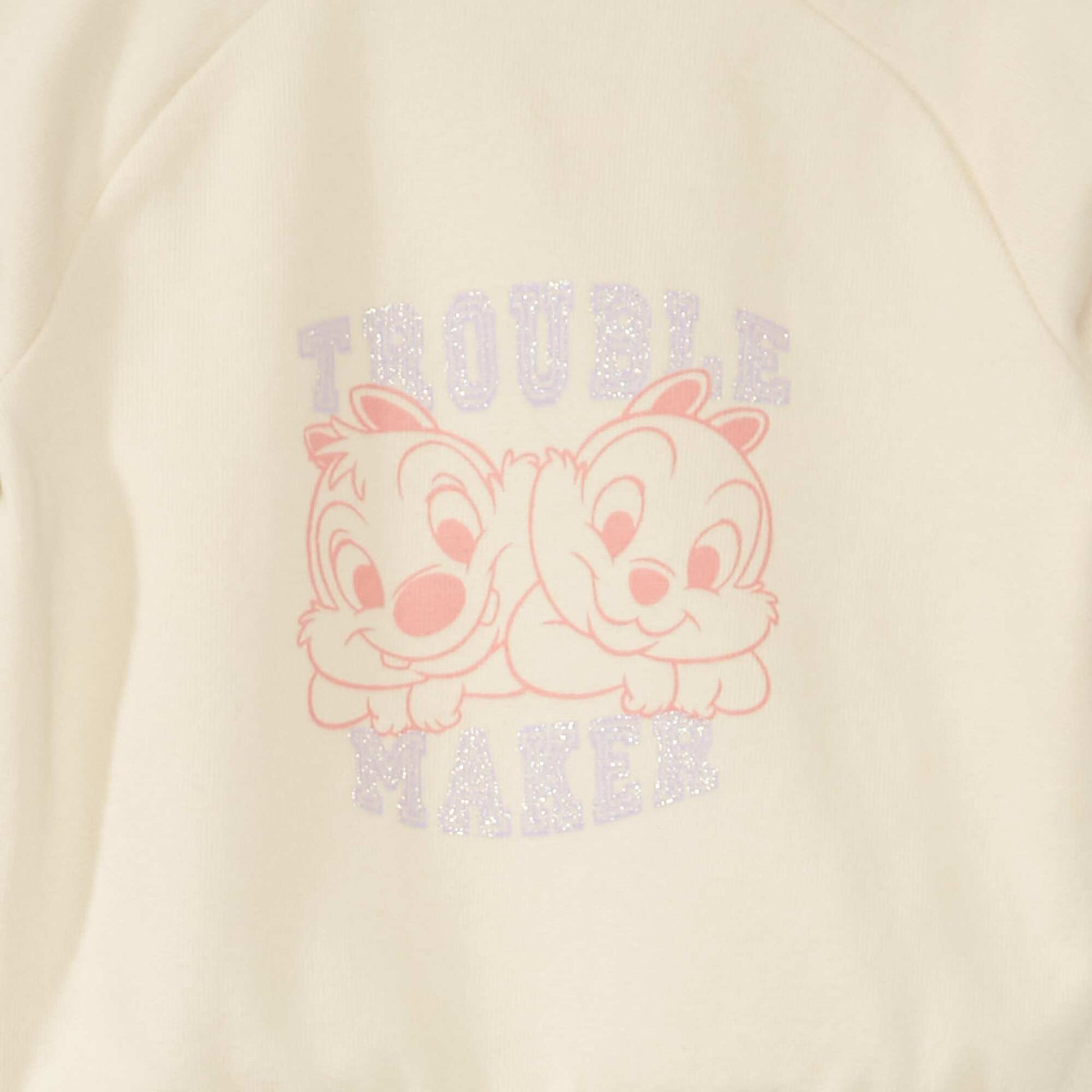 Sweat en jersey 'Tic et Tac' Beige