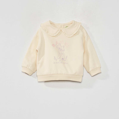 Sweat en molleton 'Bambi' Ecru