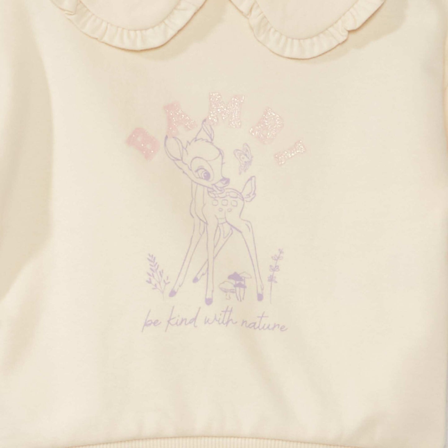 Sweat en molleton 'Bambi' Ecru