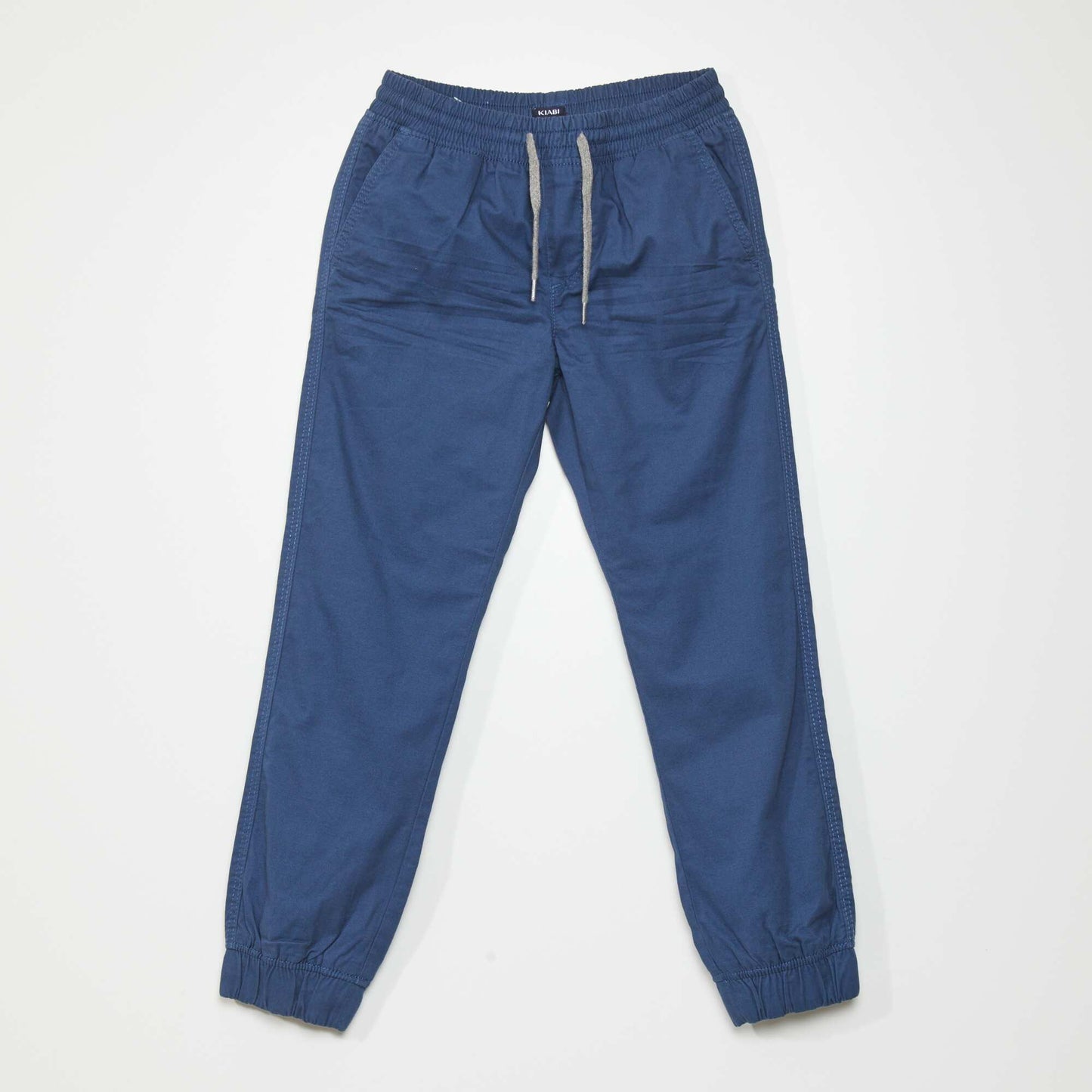 Pantalon Jogger en twill bleu fonc