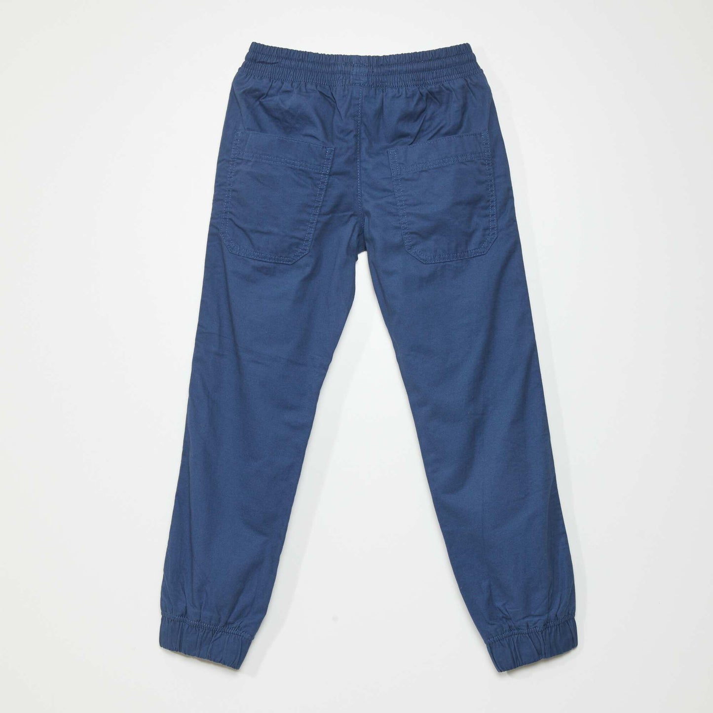 Pantalon Jogger en twill bleu fonc