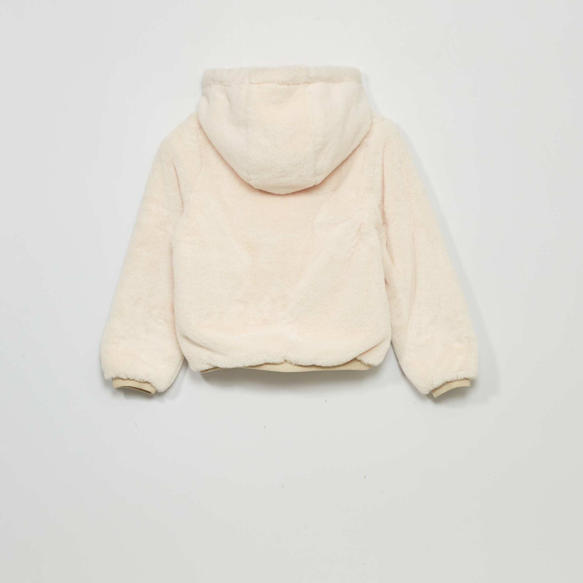 Manteau effet fourrure Beige