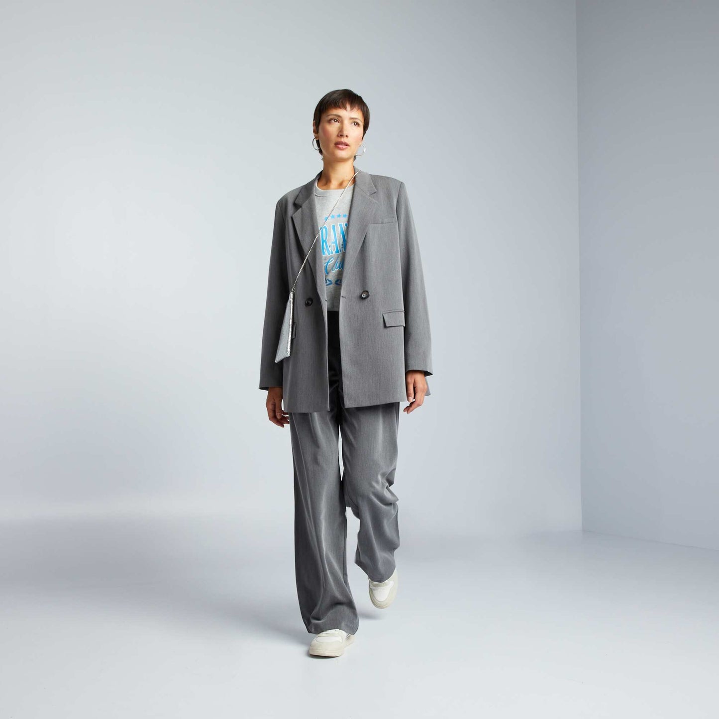 Veste blazer oversize Gris