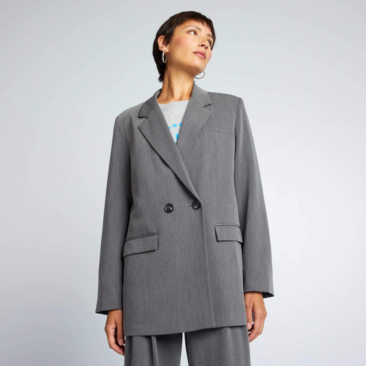 Veste blazer oversize Gris