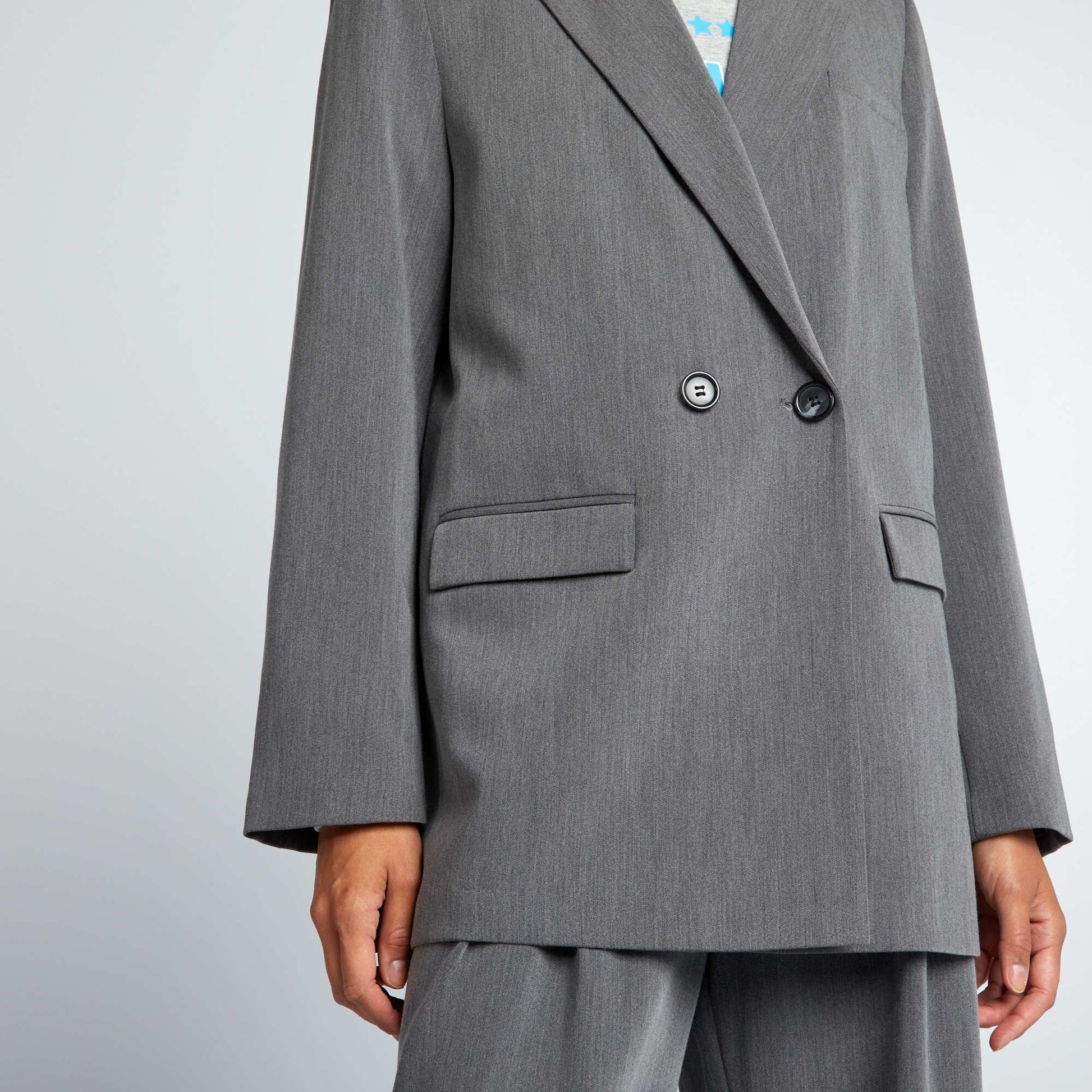 Veste blazer oversize Gris