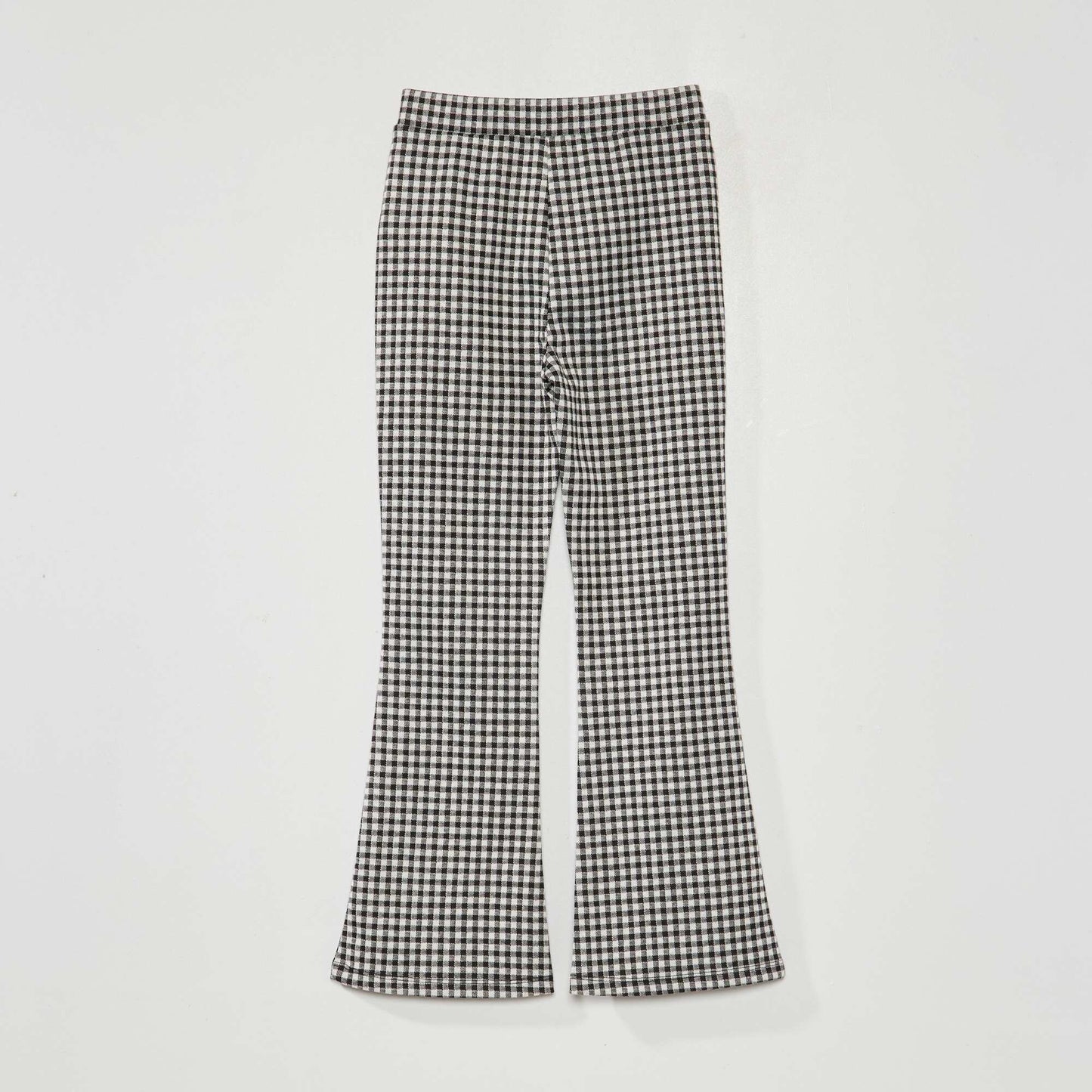 Pantalon flare vichy Noir/blanc