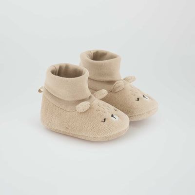Chaussons 'Ours' Beige