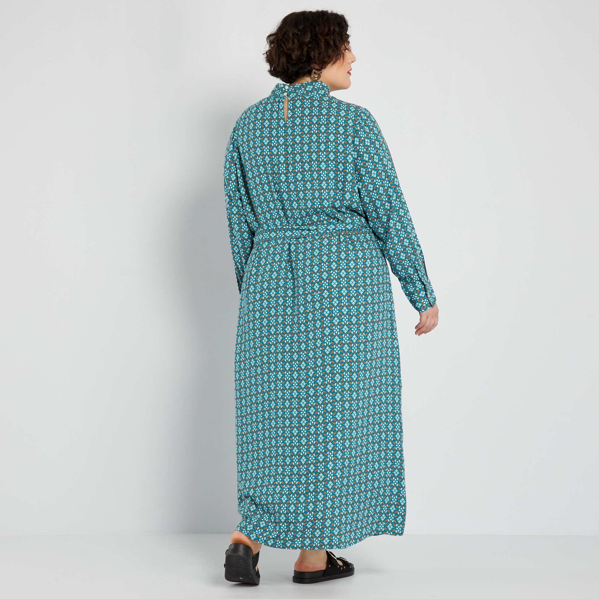 Robe longue avec imprim Bleu