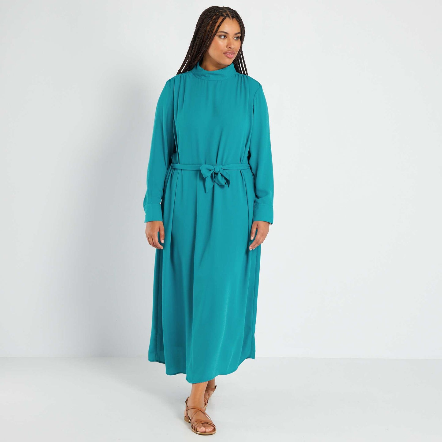 Robe longue avec imprim Bleu