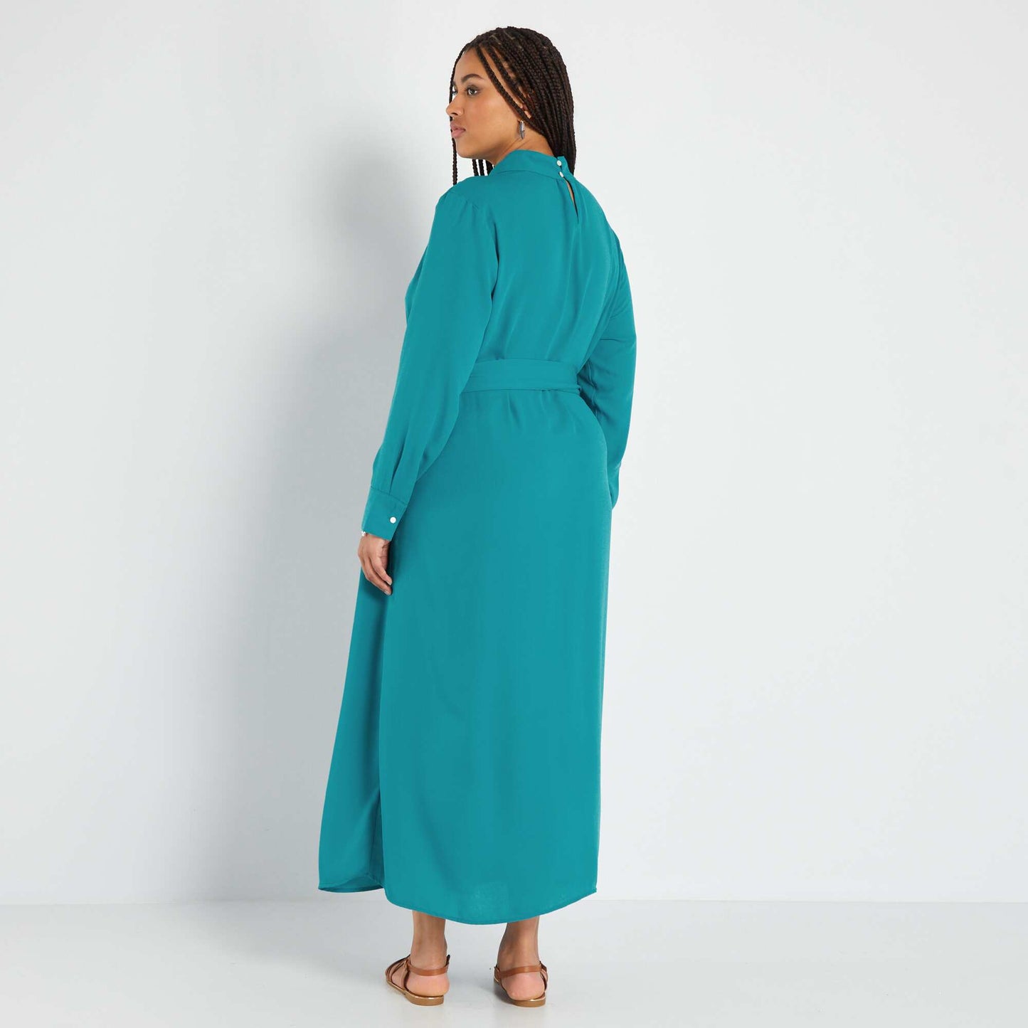 Robe longue avec imprim Bleu