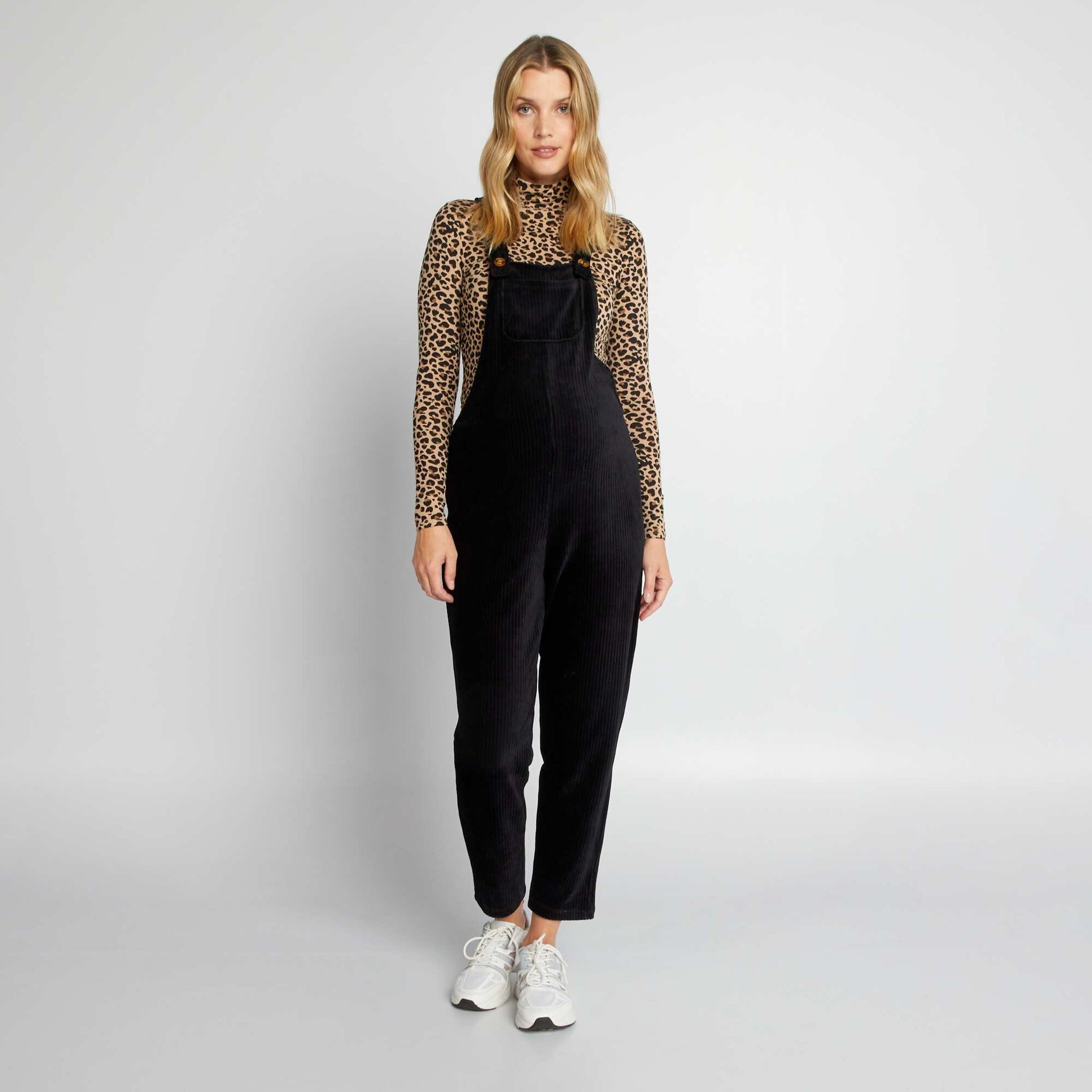 Salopette grossesse en velours noir