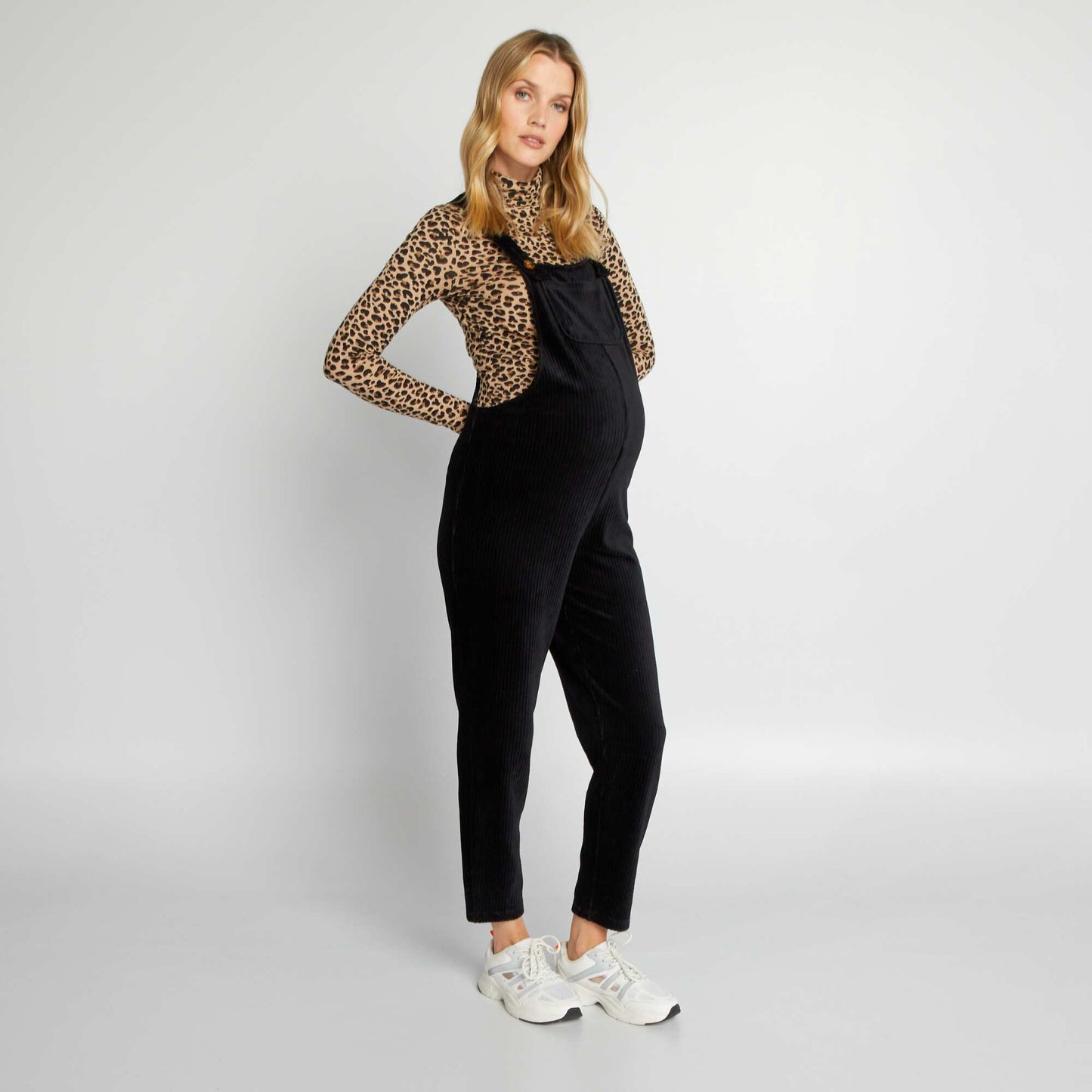 Salopette grossesse en velours noir