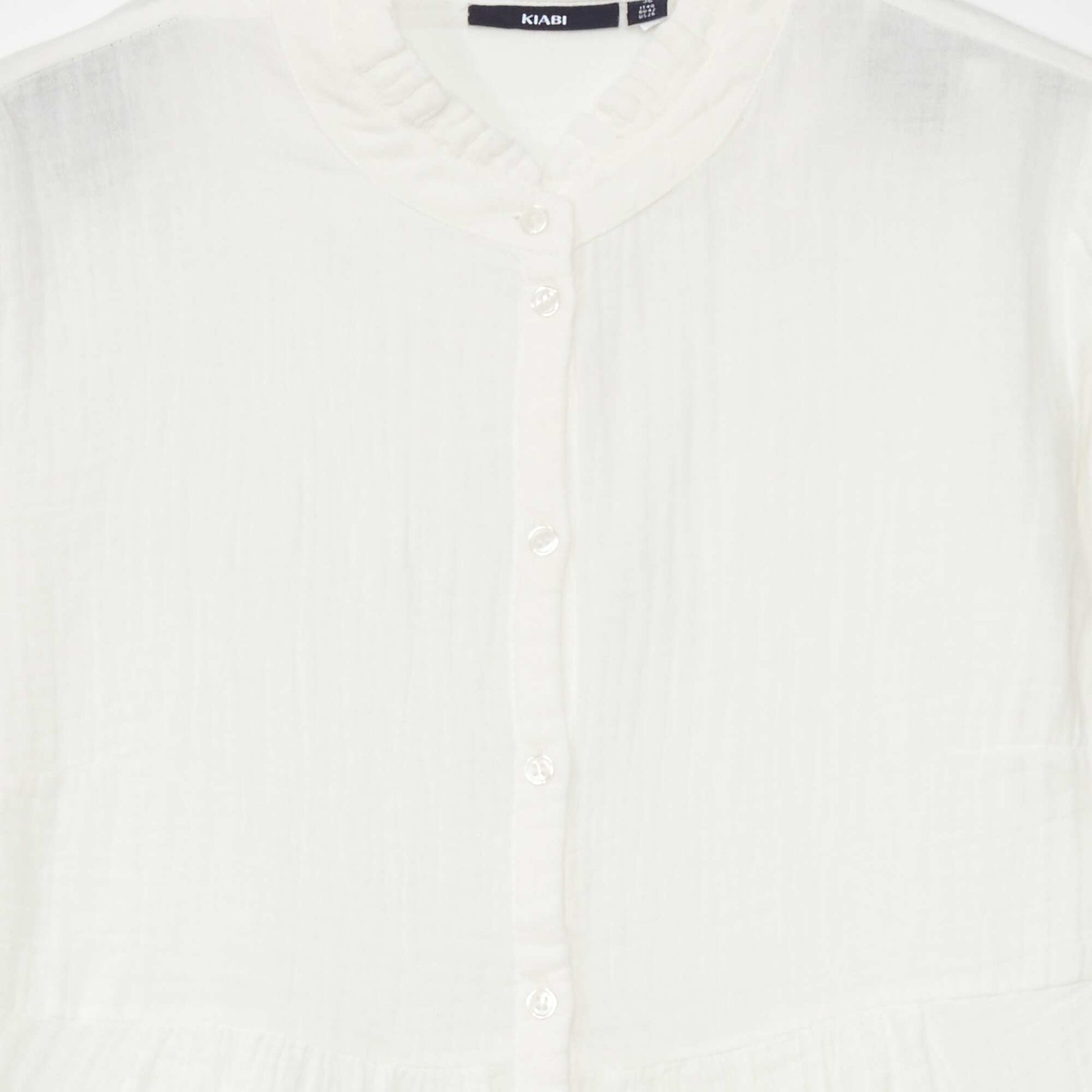 Chemisier en gaze de coton blanc