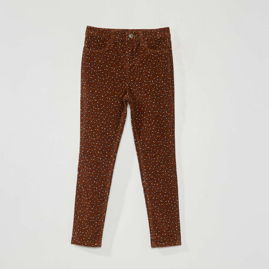 Pantalon velours skinny 5 poches L opard