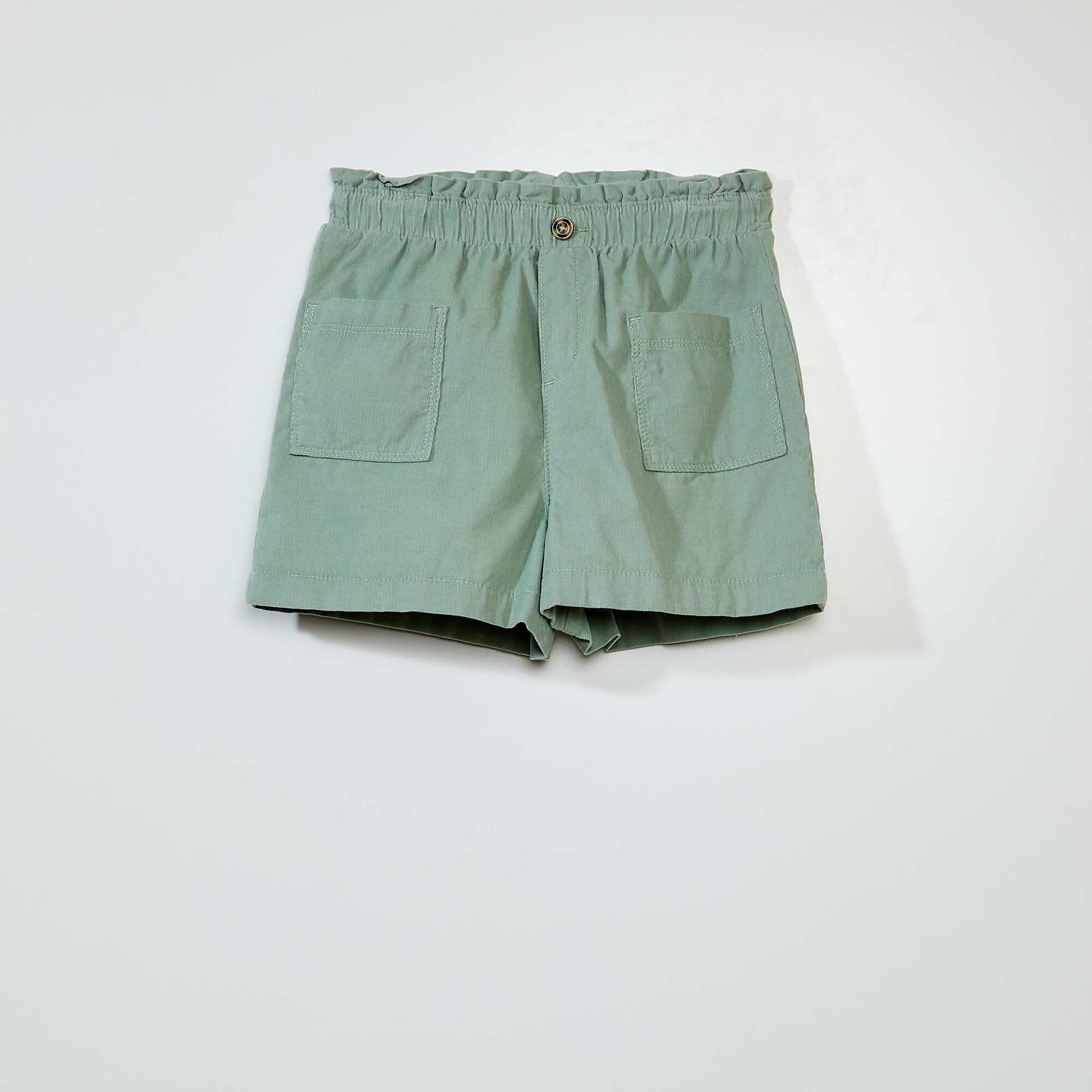 Short paperbag en velours Vert
