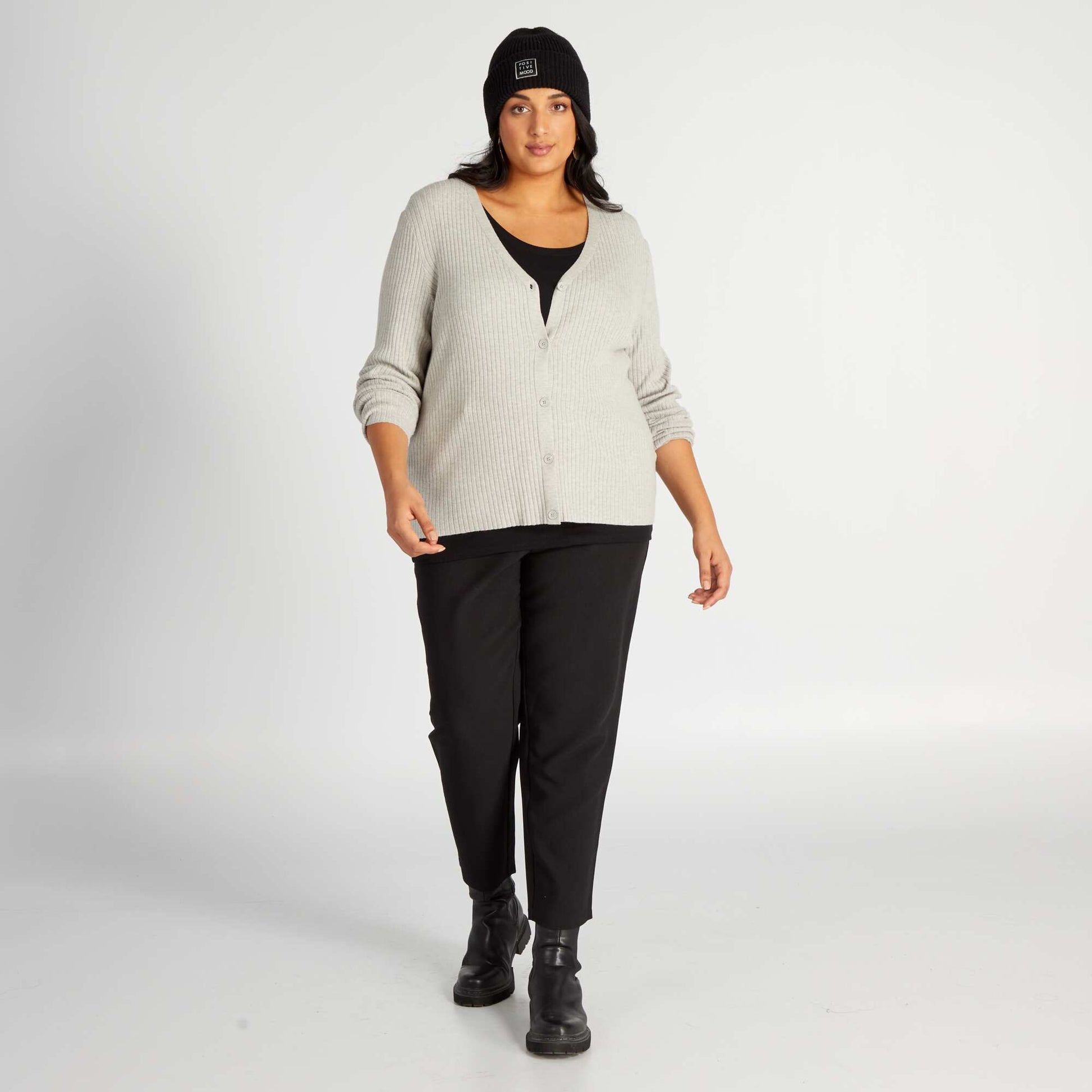 Tee-shirt c tel fluide et large encolure noir