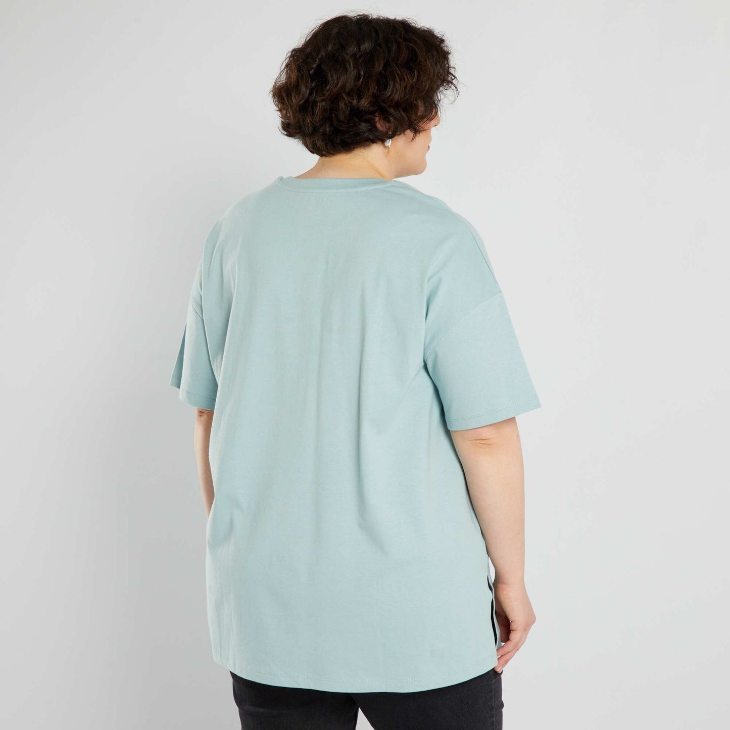 T-shirt oversize en jersey Bleu