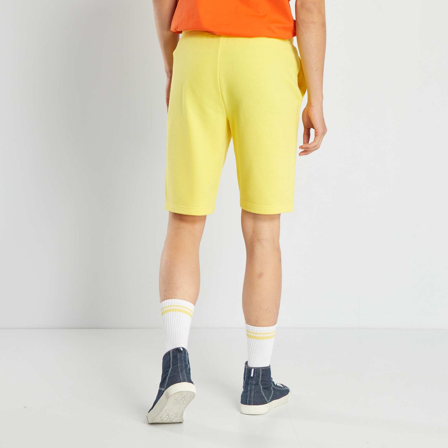 Short en molleton uni Jaune