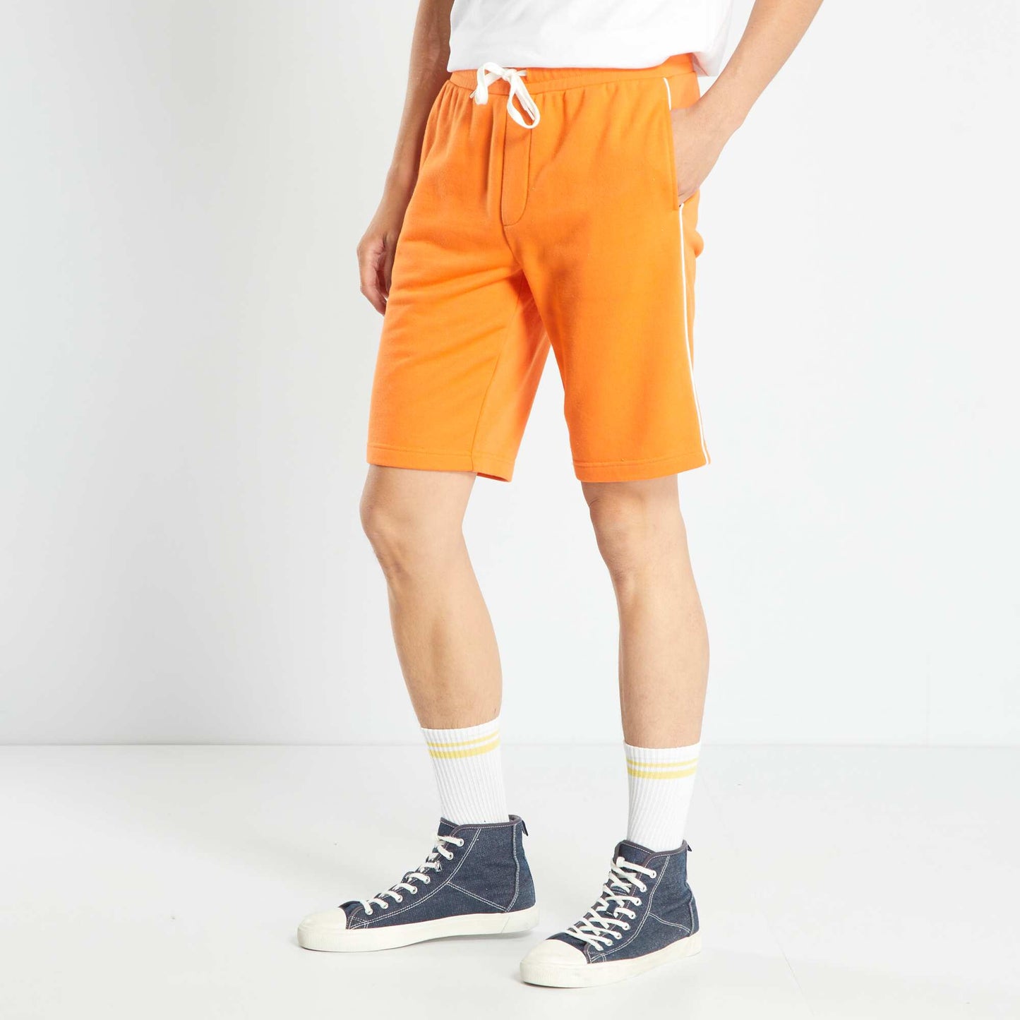 Short en molleton uni Orange