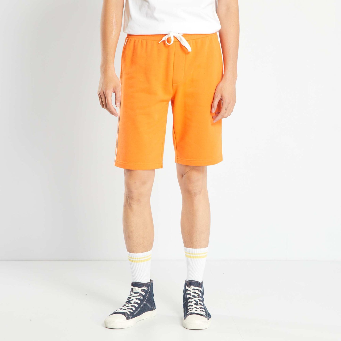 Short en molleton uni Orange