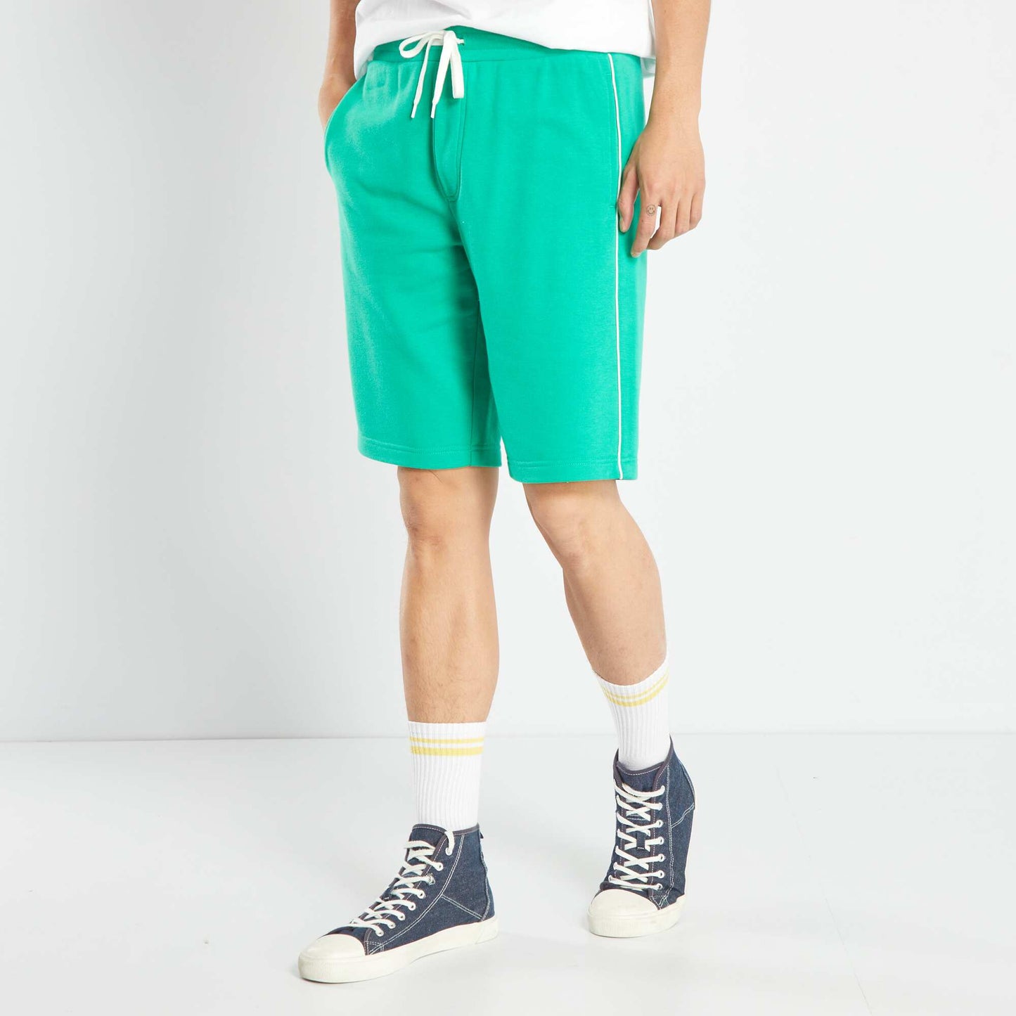 Short en molleton uni Vert