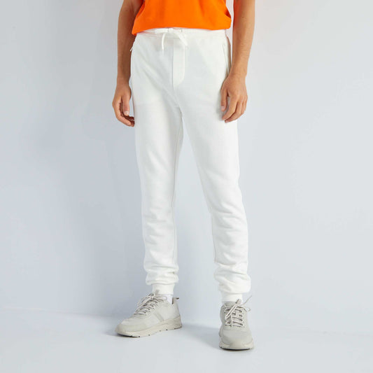 Pantalon de jogging en molleton blanc