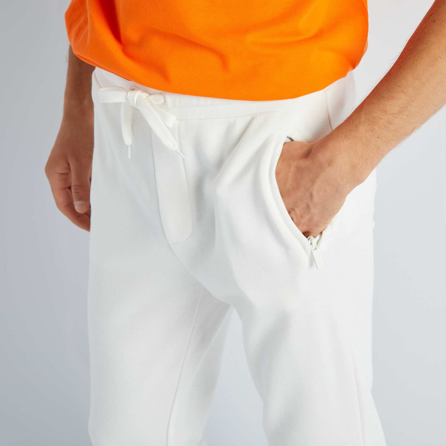 Pantalon de jogging en molleton blanc