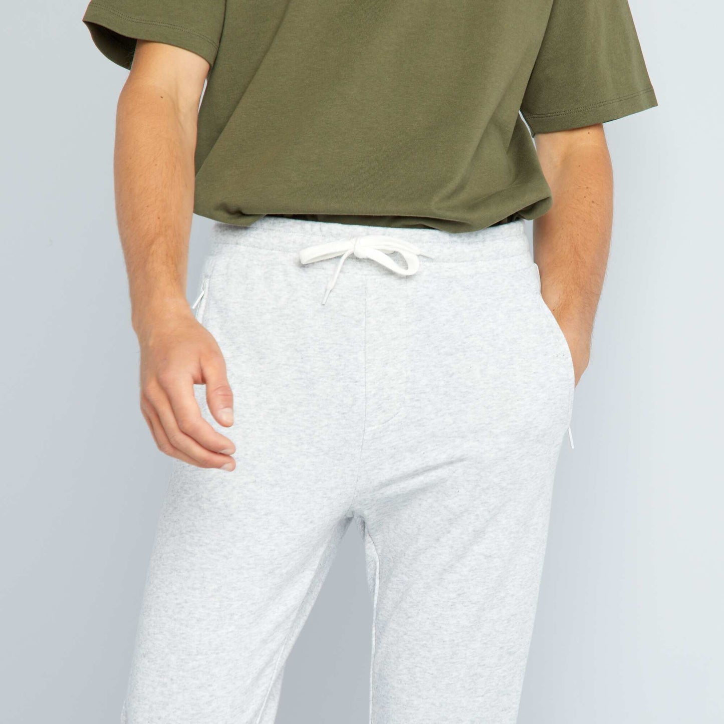 Pantalon de jogging en molleton Gris chin