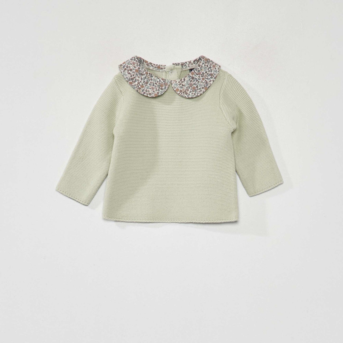 Pull en maille point mousse Vert