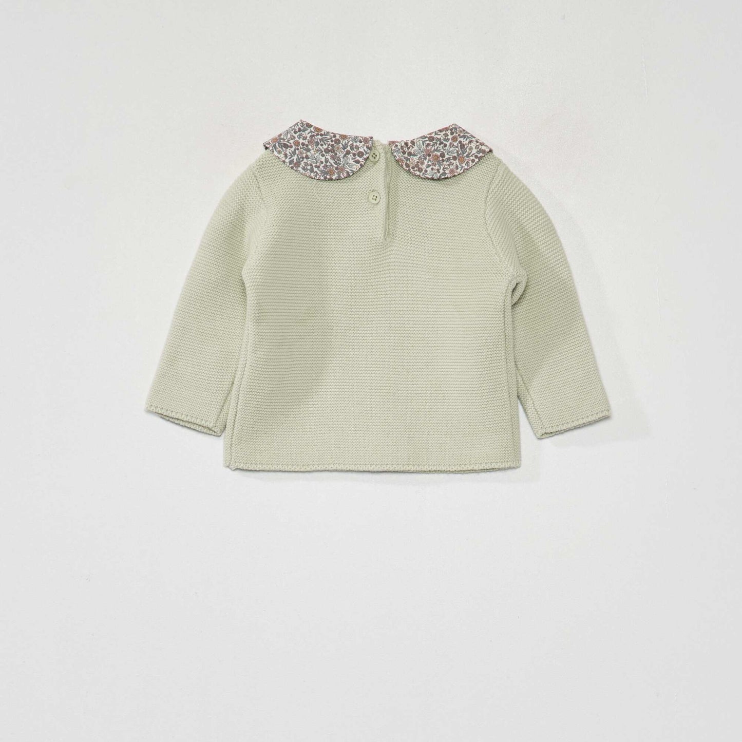 Pull en maille point mousse Vert