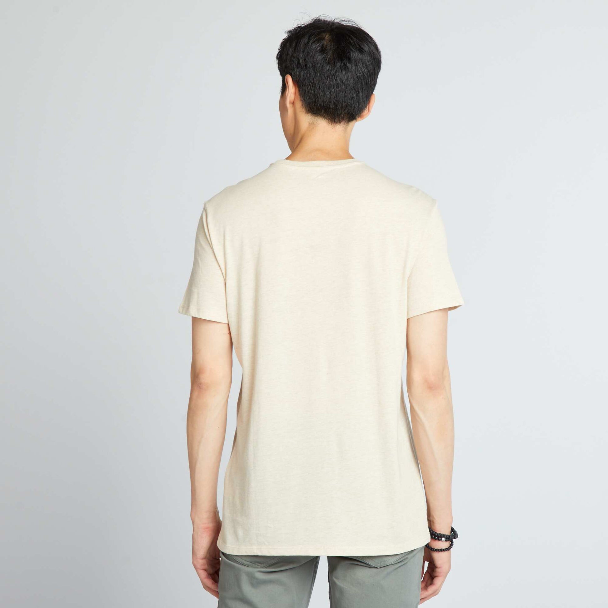 T-shirt imprim Beige