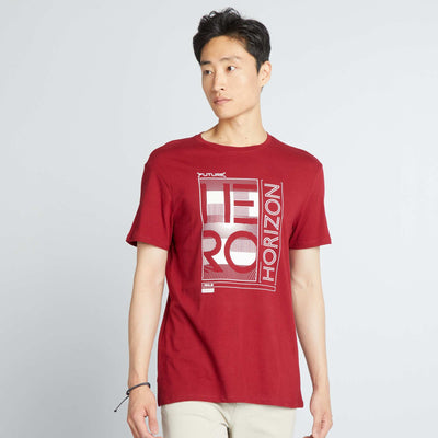 T-shirt imprim Rouge