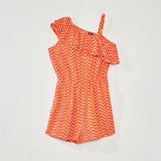 Combinaison short avec imprim Orange